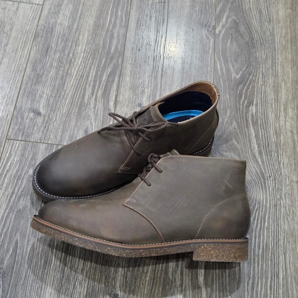 Dockers Nigel Leather Chukka Boots Mens 12 Brown Business Casual Comfort NEW
